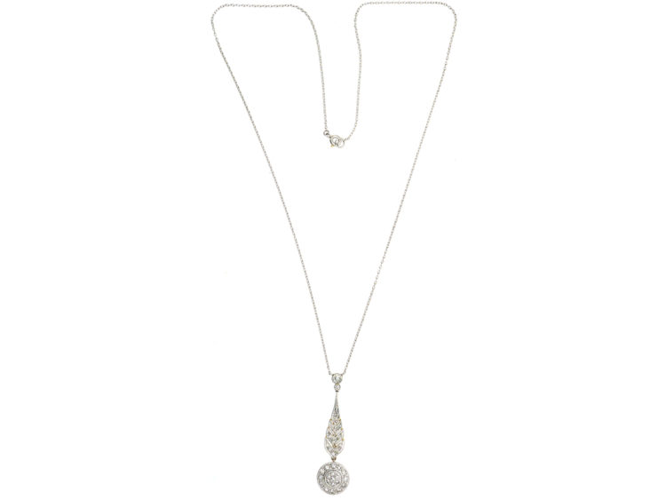 Art Deco Diamond Pendant in Original Case