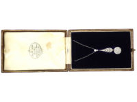 Art Deco Diamond Pendant in Original Case