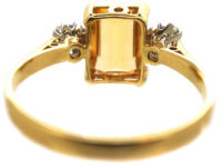18ct Gold, Topaz & Diamond Ring