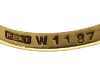 18ct Gold & Platinum, Ceylon Sapphire & Diamond Ring