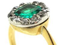 Victorian 18ct Gold Emerald & Diamond Ring