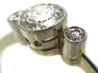 Edwardian 18ct White Gold Three Stone Diamond Ring