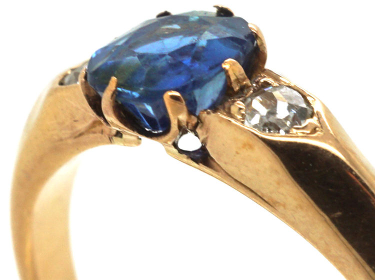 Edwardian 18ct Gold, Sapphire & Diamond Ring