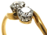 Edwardian 18ct Gold & Diamond Twist Ring