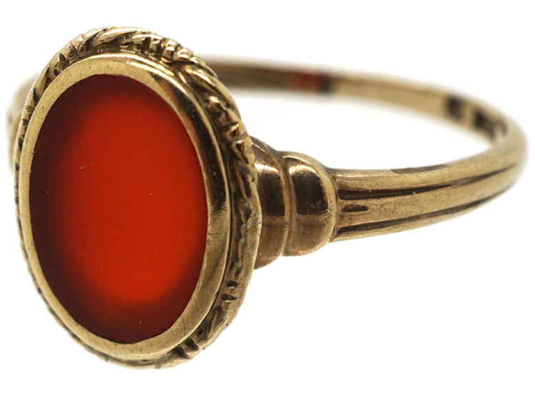 Early 20th Century Gold & Carnelian Signet Ring