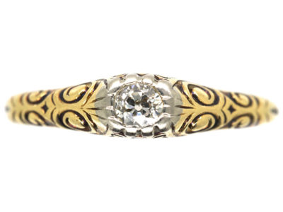 Art Deco 14ct Gold & Diamond Ring