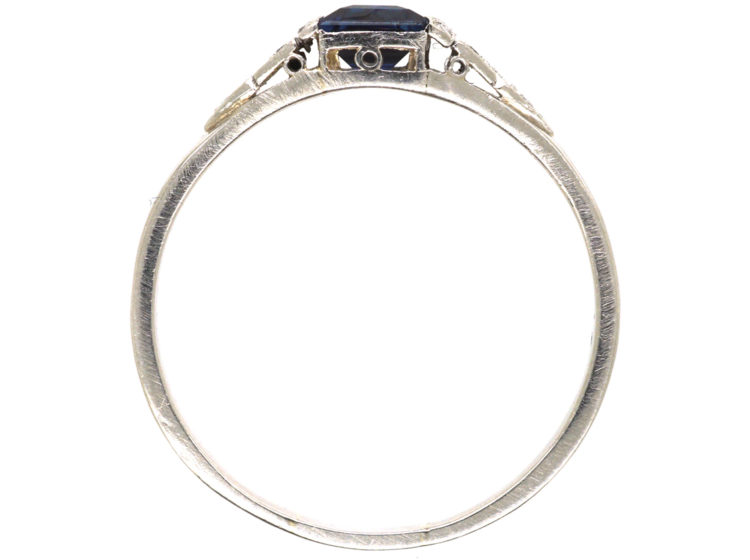 Art Deco Platinum, Sapphire & Diamond Ring