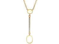 Art Deco 9ct Gold & Opal Pendant on Chain