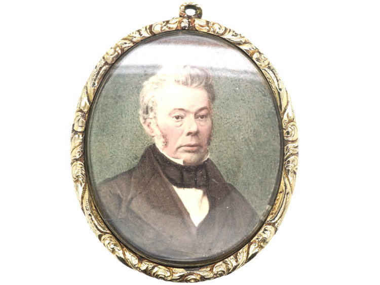 Georgian Silhouette of Lady Pendant