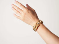 French 18ct Gold Interwoven Design Bracelet in Original Case