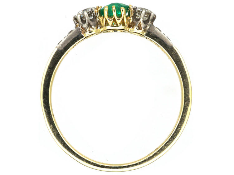 14ct Gold, Emerald & Diamond Ring