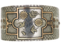 Victorian Silver & Two Colour Gold Overlay Bangle