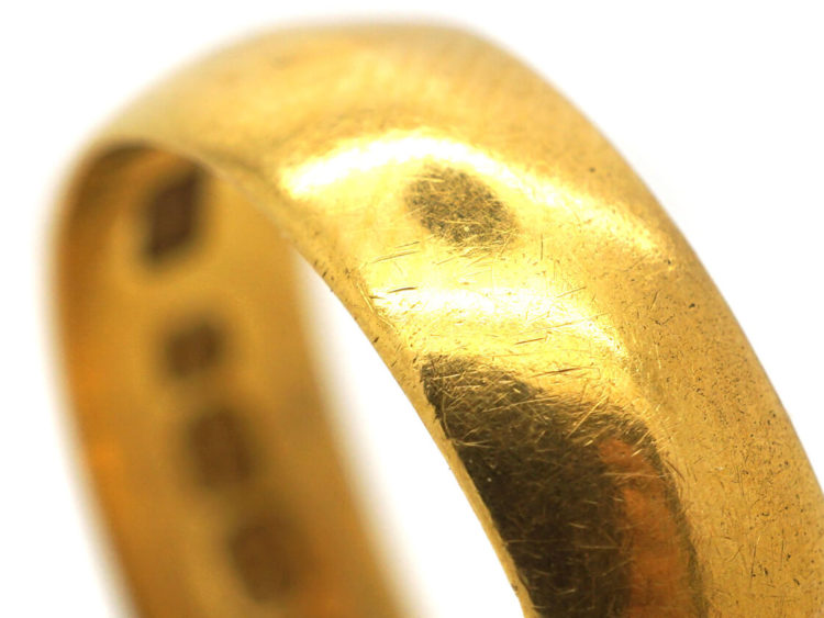 Victorian 22ct Gold Wide Wedding Band