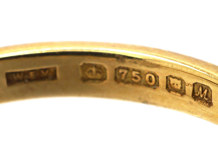 18ct Gold, Sapphire & Diamond Three Stone Ring