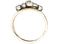 Georgian Triple Band Rose Diamond Opening Ring