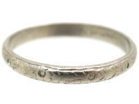 Art Deco Platinum Wedding Band