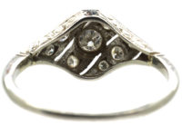 Art Deco Platinum & Diamond Twist Ring