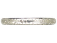 Art Deco Platinum Wedding Band