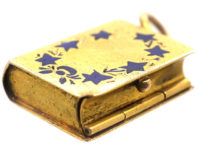 Victorian 18ct Gold & Blue Enamel Stanhope Locket