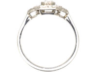 Art Deco Platinum & Diamond Geometric Ring