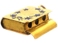 Victorian 18ct Gold & Blue Enamel Stanhope Locket