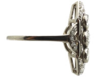 Art Deco Platinum & Diamond Geometric Ring