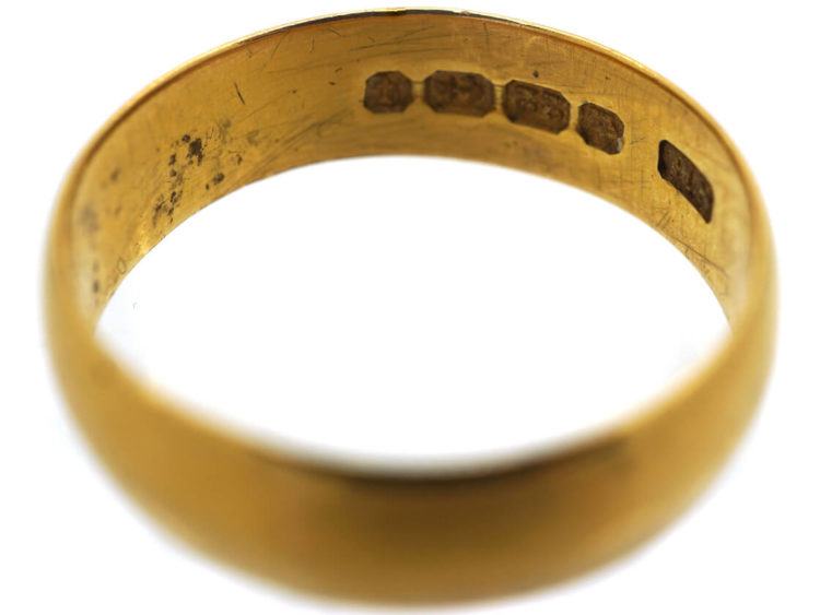 Victorian 22ct Gold Wide Wedding Band