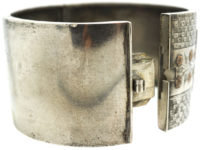 Victorian Silver & Two Colour Gold Overlay Bangle