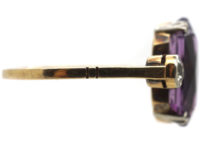 Art Deco Amethyst & Diamond Ring