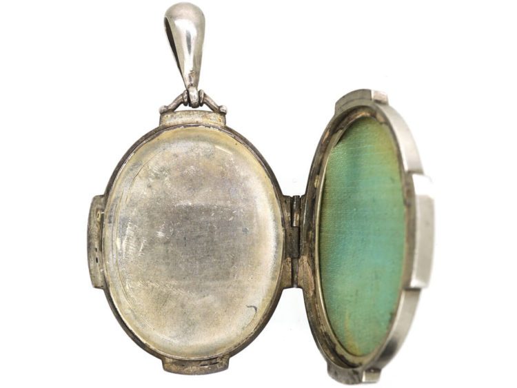 Victorian Silver & Two Colour Gold Overlay Flowers Locket