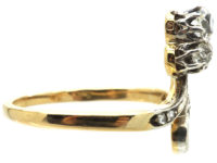 Art Nouveau 18ct Gold & Platinum Three Stone Diamond Ring