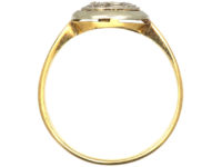 Art Deco 18ct Gold & Platinum Cluster Ring