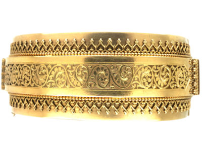 Victorian 15ct Gold Wide Bangle