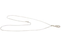 French 18ct White & Yellow Gold Art Deco Diamond Pendant on 18ct White Gold Chain