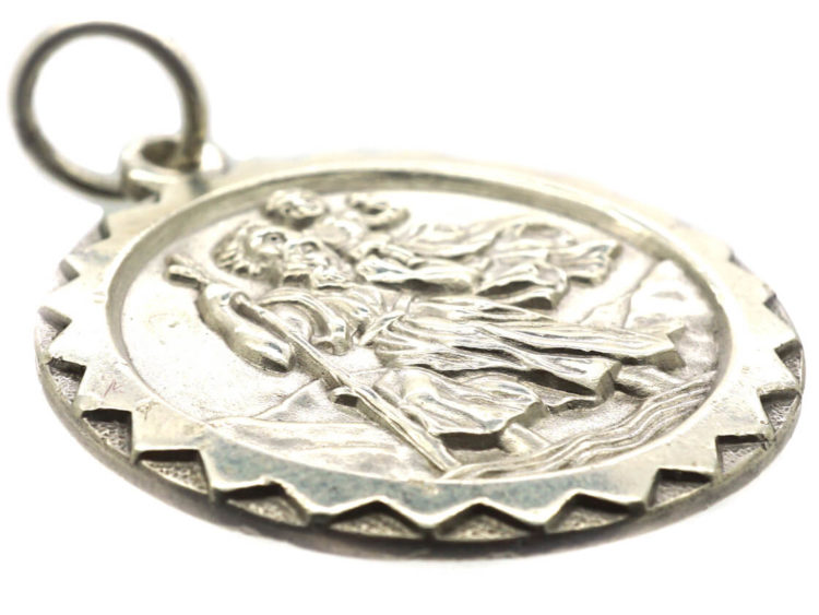St Christopher Silver Pendant by Georg Jensen