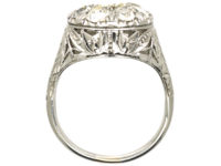 Art Deco 18ct White Gold Diamond Cluster Ring
