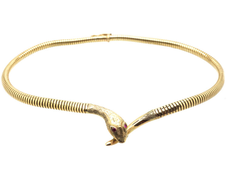 9ct Gold Snake Necklace
