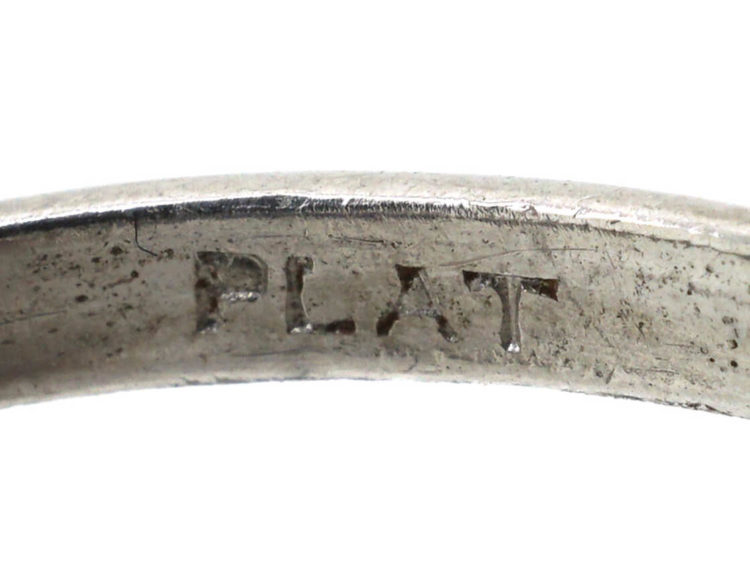 Edwardian Platinum, Sapphire & Diamond Oval Cluster Ring