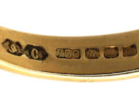 18ct Gold & Diamond Three Stone Ring with Small Diamonds In Between