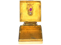 Edwardian 15ct Two Coloured Gold Locket with Bee