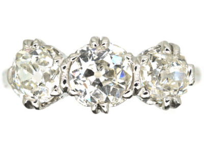 18ct Gold Three Stone Diamond Ring