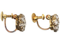 Edwardian Diamond Cluster Earrings