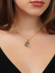 15ct Gold, Jade & Pearl Pendant