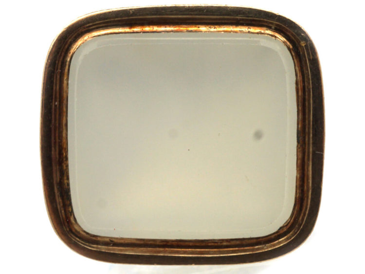 Regency Two Colour Gold Seal set with Turquoise for Forget Me Not