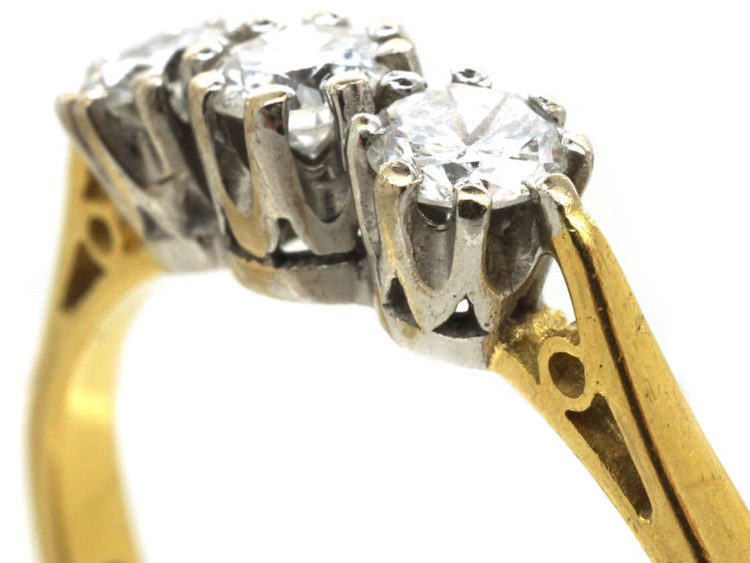 18ct Gold Three Stone Diamond Ring