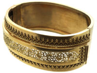 Victorian 15ct Gold Wide Bangle