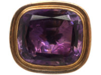 Georgian 15ct Gold Cased Snake Seal with Plain Amethyst Base
