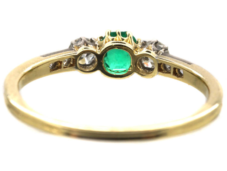 14ct Gold, Emerald & Diamond Ring