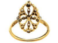 Edwardian 14ct Gold & Platinum, Pearl & Diamond Ring