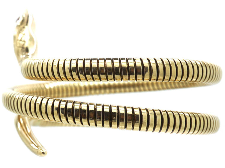 9ct Gold Snake Bangle